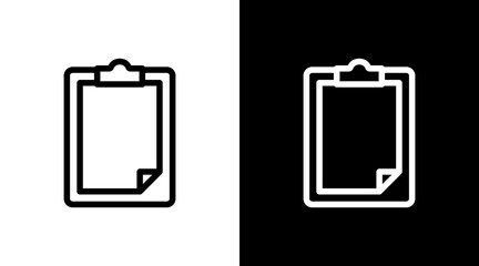 Clipboard With Icon Set Design