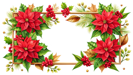 christmas style flower frame