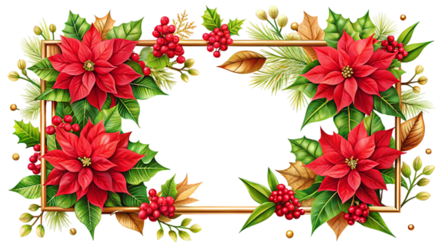 christmas style flower frame