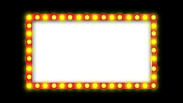 retro neon sign. light bulb frame	
