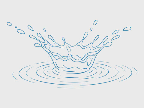 This blue water splash image exudes tranquility and serenity, making it ideal for designs that promote relaxation, peace, and rejuvenation in various contexts.