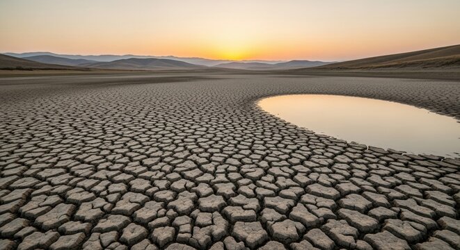 sunset in the desert