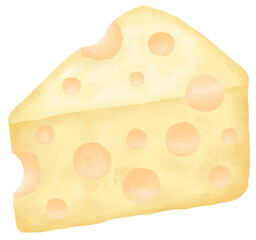 Cheese Lover watercolor dairy food element set