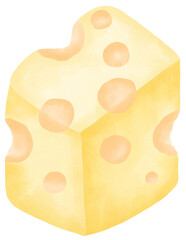 Cheese Lover yellow cheese wedge hand painted art