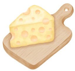 Cheese Lover minimal watercolor cheese design