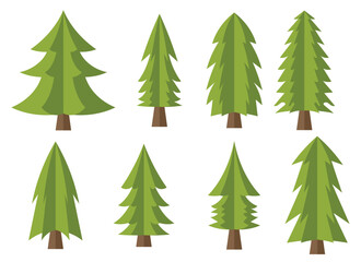 set of Sapin Icon Vector Pack 