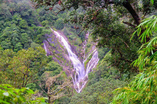 Pitukro Waterfall also known as Heart-Shaped Waterfall in the forest at tak, thailand.