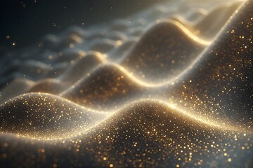 Elegant Gold Ivory Abstract Background & Manga Fusion Artwork