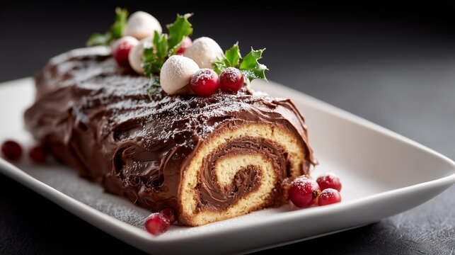 french christmas cake buche de noel