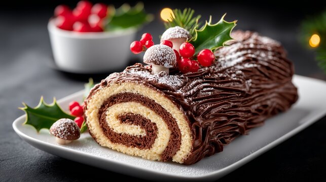 french christmas cake buche de noel