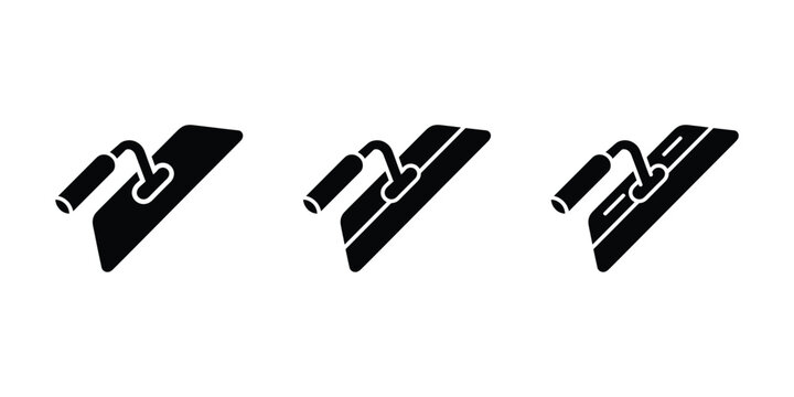 Black trowel vector illustrations