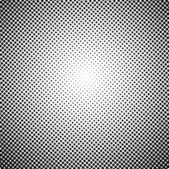 Abstract black and white halftone effect graphic design element with a transparent background for digital art