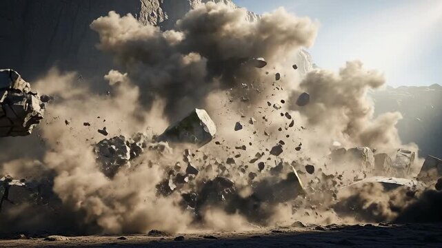 Monumental Destruction - A Stone Words Dramatic Collapse.