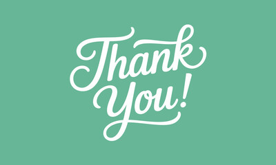 A warm, handwritten 'Thank You!' message designed in a flowing cursive style, evoking feelings of gratitude and appreciation in an appealing and contemporary manner.