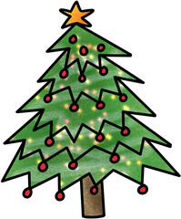 christmas tree on no background