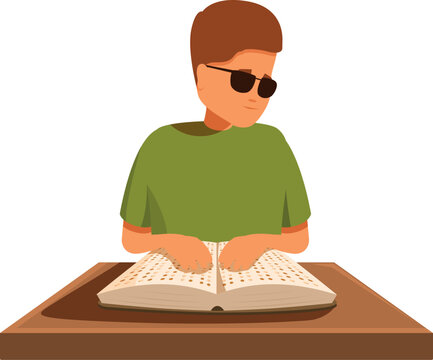 Visually impaired student reading a braille book, demonstrating accessibility and inclusivity in education