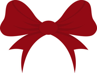 Red Ribbon Bow Vector – Classic Gift Decoration