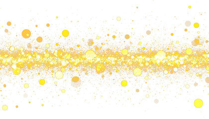 Golden festive bokeh, glitter, sparks, glowing dust - texture for holiday overlay