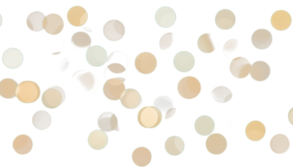 Festive clipart - golden bokeh for overlay on transparent background