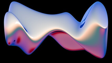 Abstract Colorful Wave Sculpture