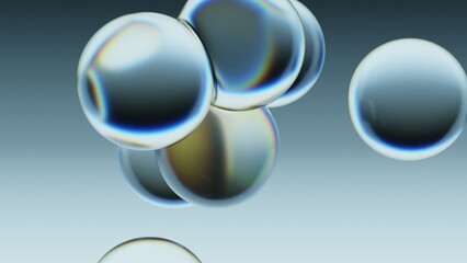 Abstract Metallic Bubbles