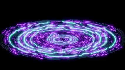 Abstract Neon Swirl Design