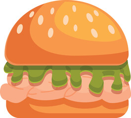 Tasty burger with melted cheese dripping over filling, served on sesame seed bun, perfect for satisfying hunger