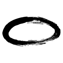 Hand drawn black ink brush stroke for grunge designs