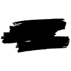 Hand drawn black brush strokes suitable for grunge designs