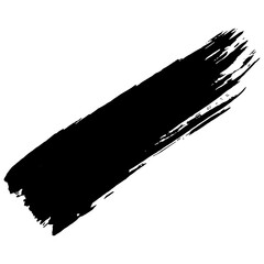 Bold black hand drawn brush strokes for creative design use