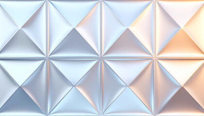 Fototapeta premium Abstract geometric pattern featuring a repeating diamond and triangle design with light and shadow.