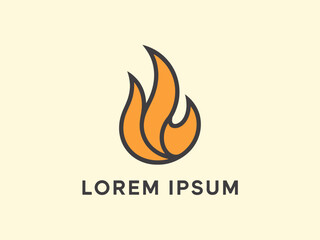 An artistic representation of a flame, symbolizing energy and warmth, ideal for logos in industries such as fire safety, cooking, or energy. A vibrant, eye-catching design.