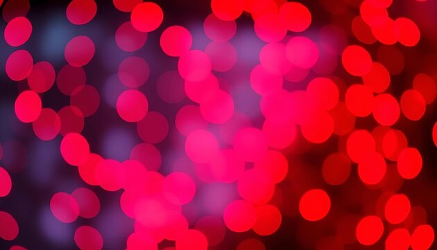 Abstract red bokeh lights, blurred festive background,  scarlet,  holiday