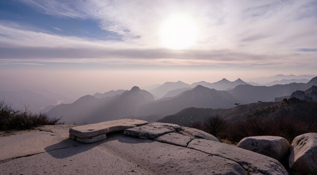 sunset in the mountains