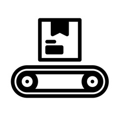 conveyor belt.  This is a vector single icon with a semi solid style. perfect for any purpose, such as website design, mobile app design, logo design, pattern design, etc.