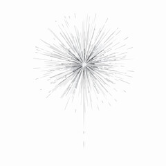 Abstract explosion design with thin lines on white background
