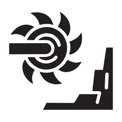 Grinding Mill icon or logo isolated sign symbol vector illustration - high quality black style vector icons