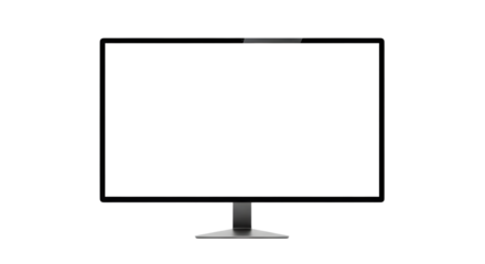 Blank projector screen on stand isolated on transparent background