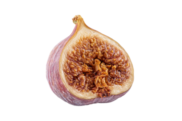 Realistic fig stuffed with walnut illustration isolated on transparent background
