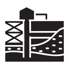 Refinery icon or logo isolated sign symbol vector illustration - high quality black style vector icons