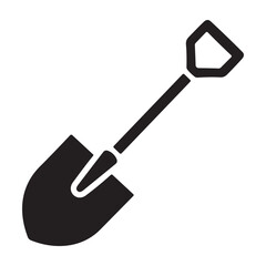 Shovel icon or logo isolated sign symbol vector illustration - high quality black style vector icons