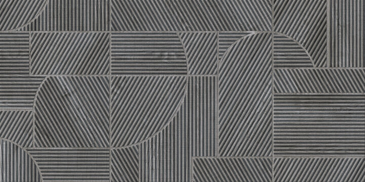 Modern seamless geometric pattern with natural textures: marble, wood, stone, cement, terrazzo. Ideal for interior design, wallpaper, packaging, textiles, tiles, and parquet flooring.	