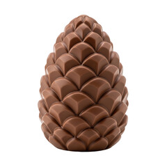 Obraz premium Milk chocolate pine cone shaped candy for christmas sweet dessert treat and holiday gift