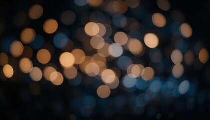 A blurred background of colorful bokeh lights in shades of blue and orange. The scene creates a festive and vibrant atmosphere.