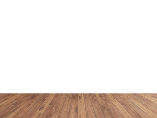 Dark Maple Wood Floor PNG Background – Cozy Warm Minimalist Interior Scene with Removed Wall for Design Mockups