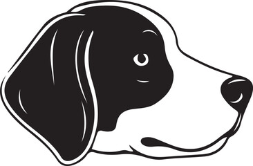 vector illustration of a black dog