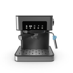 modern compact coffee machine front angle, for daily espresso brewing
