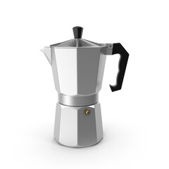 classic stovetop moka coffee pot for home brewing use