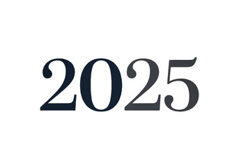 Elegant 2025 Typography Design Featuring Modern Serif Style and Minimal Calendar Motif.