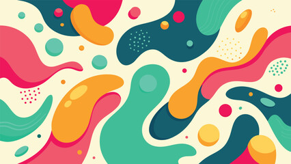 Colorful abstract background featuring various shapes and lines in a dynamic arrangement..eps